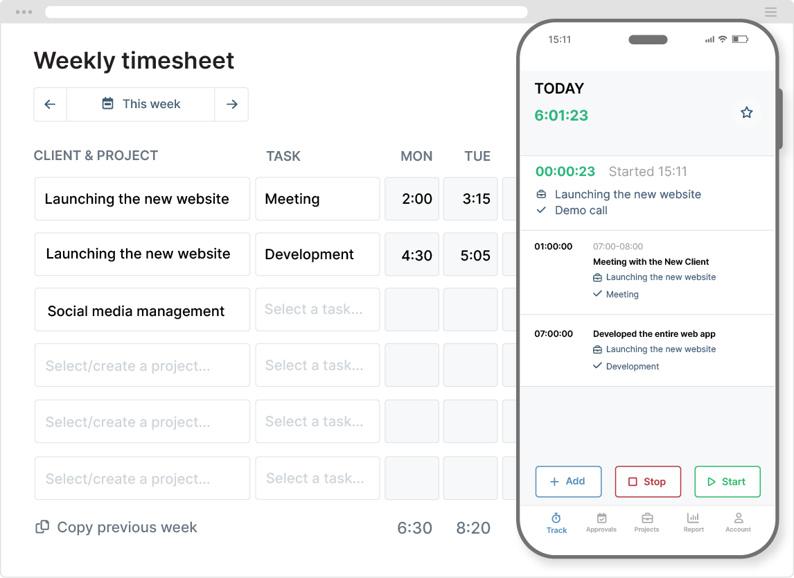 My Hours Overview