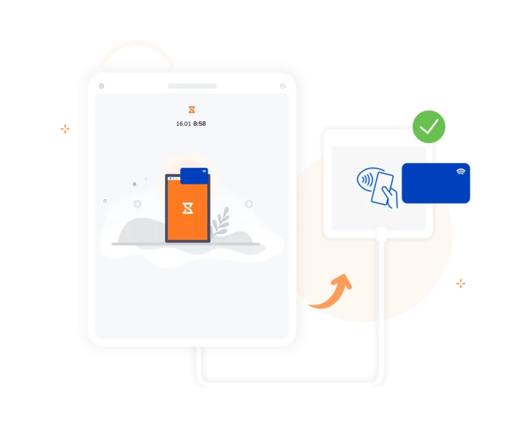 Leitor externo para controle de presença por NFC ou RFID