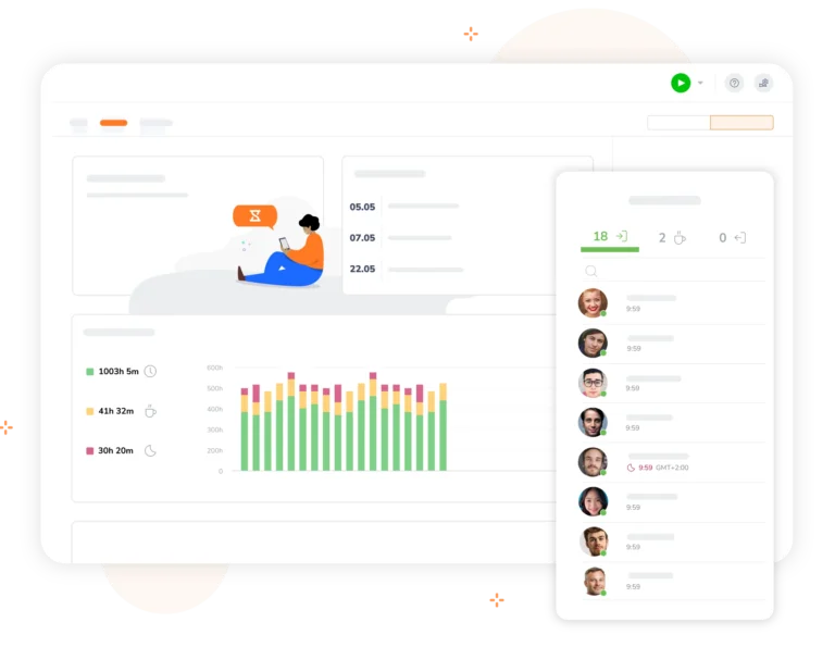 gestão de presença e horas facilitada pelo software