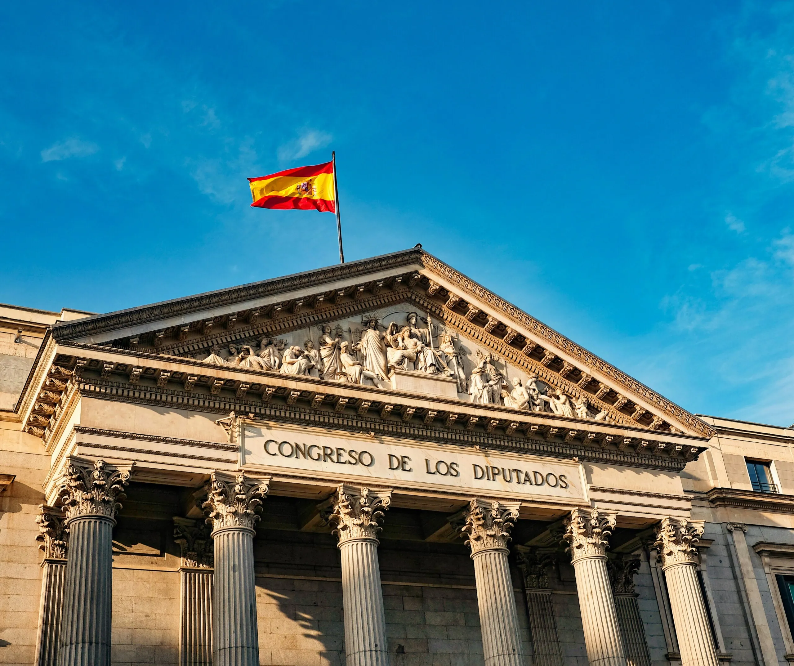 The Spanish Congress of Deputies building in Madrid.