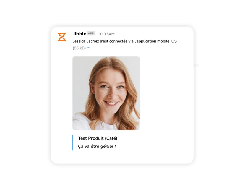Notifications de suivi de temps Slack