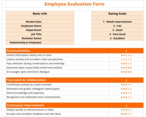 Employee Evaluation Template thumbnail