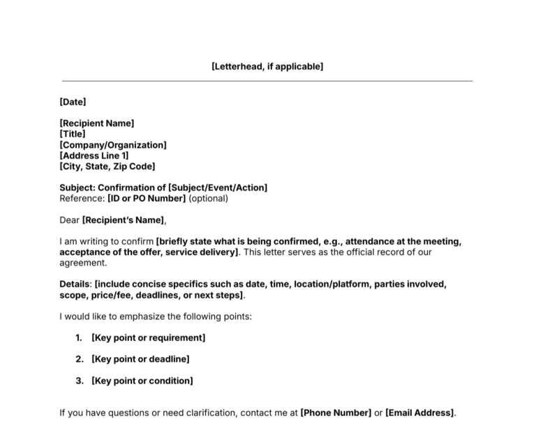 Confirmation Letter thumbnail