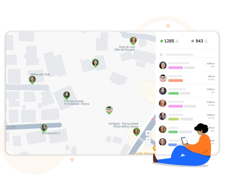 Localizzazione in tempo reale del team