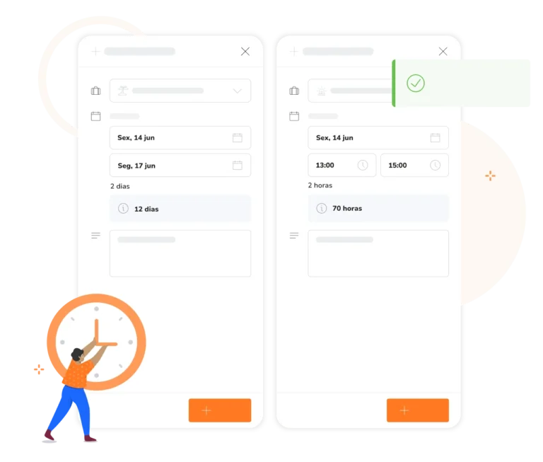 Solicitação de licença com o Jibble