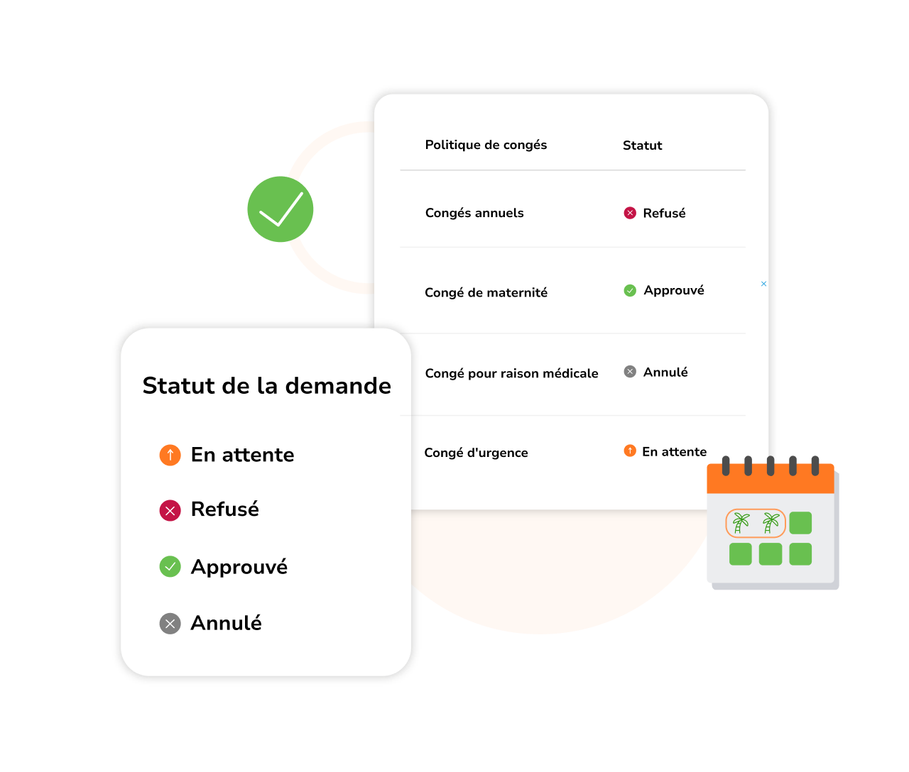 Statuts des demandes de congés