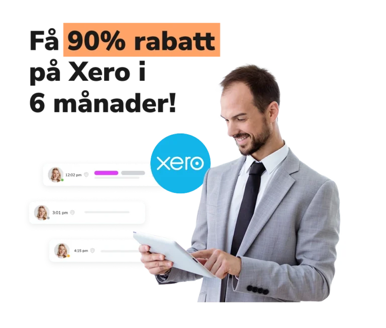 Få en 90% rabatt på ett 6 månaders abonnemang på Xero Business Edition.