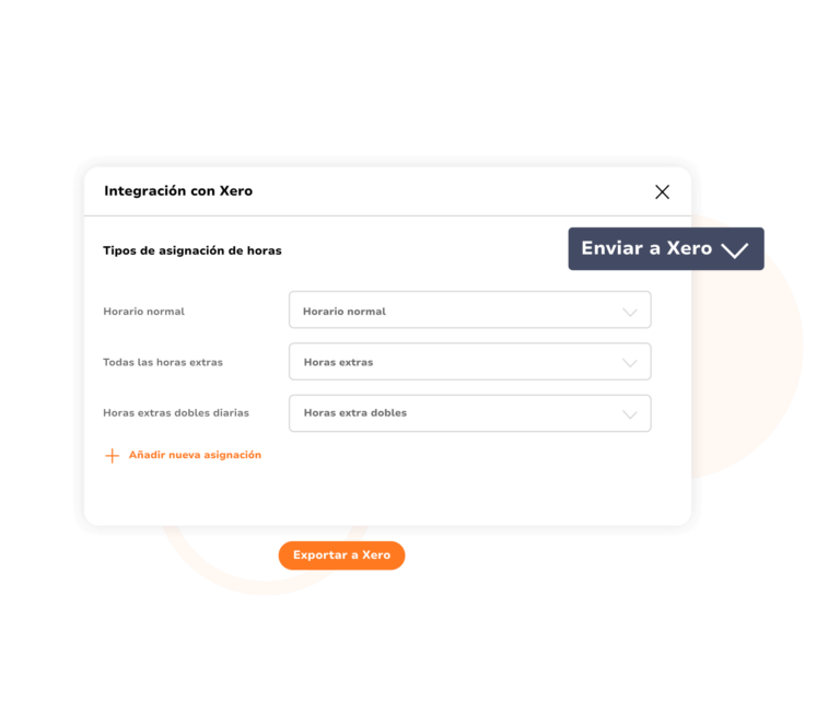 xero mapa horario en español