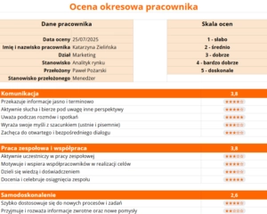 Darmowy arkusz oceny okresowej pracownika od Jibble.