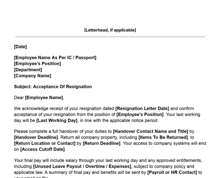 Resignation Acceptance Letter thumbnail