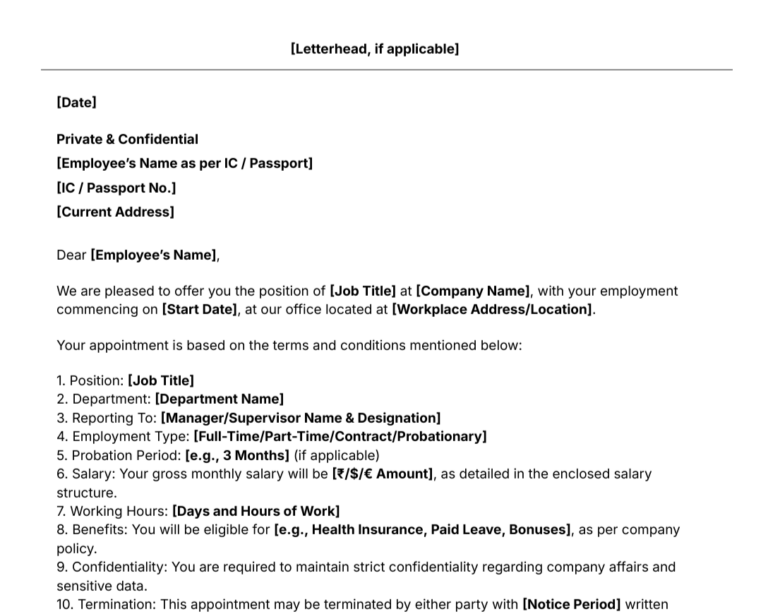 Appointment Letter Template thumbnail