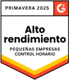 G2 - High Performer Small-Business Time Tracking - Spring 2025 G2 - High Performer Small-Business Time Tracking - Spring 2025