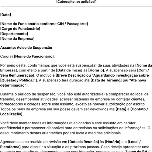 ícone modelo de carta de suspensão