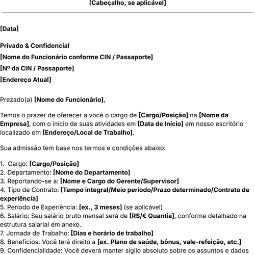 ícone Modelo de Carta de Admissão