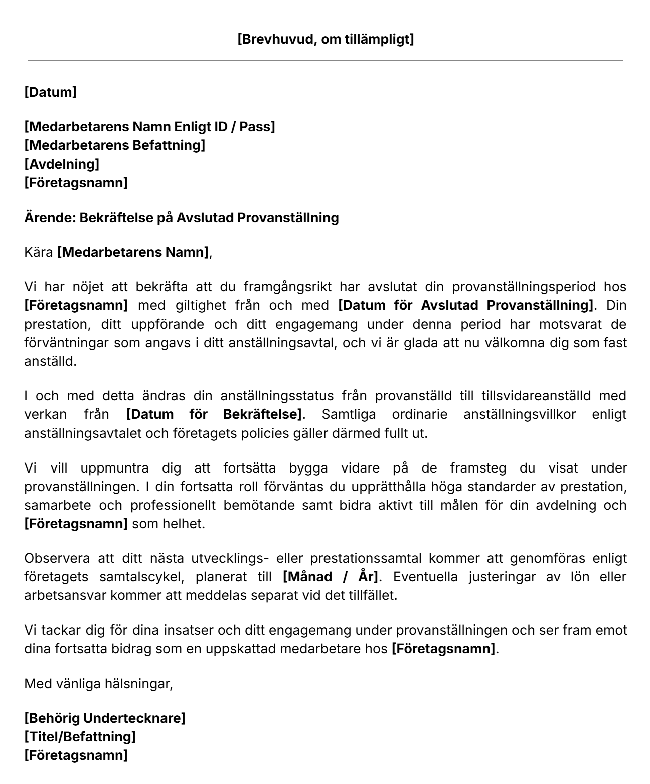 Ladda ner vår kostnadsfria mall för intyg om avslutade anställning.