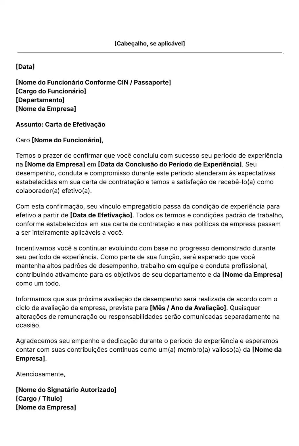 ícone modelo de carta de efetivação de funcionário