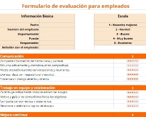 portada Plantilla de evaluación de desempeño para empleados