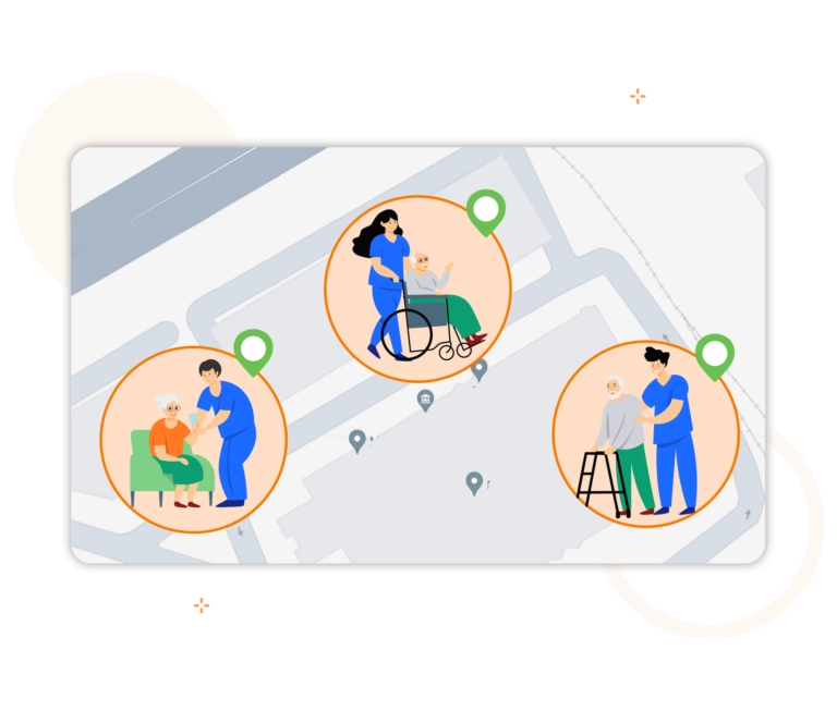 Seguimiento del tiempo dedicado a la asistencia domiciliaria con funciones GPS