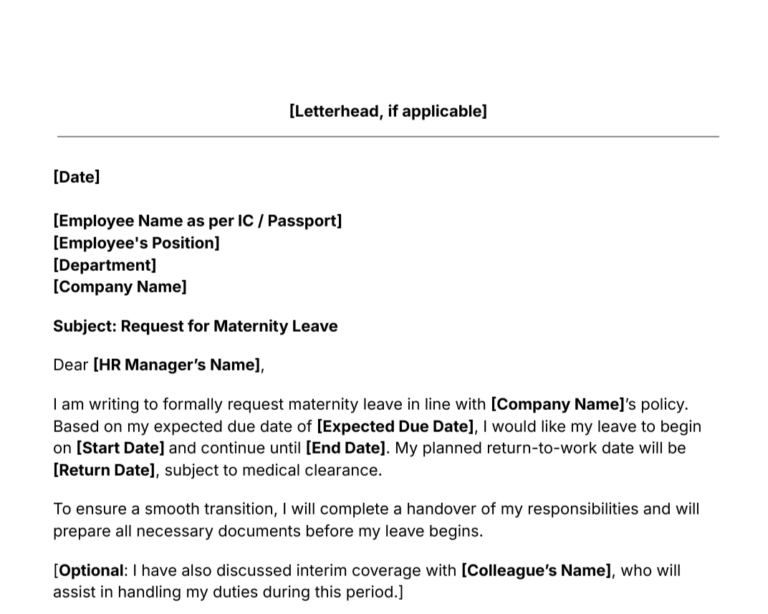 maternity leave letter template thumbnail