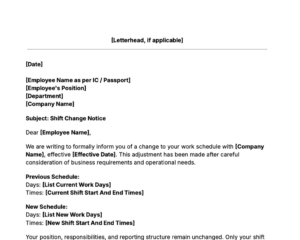 shift change notice template thumbnail 2