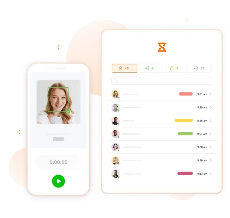 Quiosco con reloj registrador