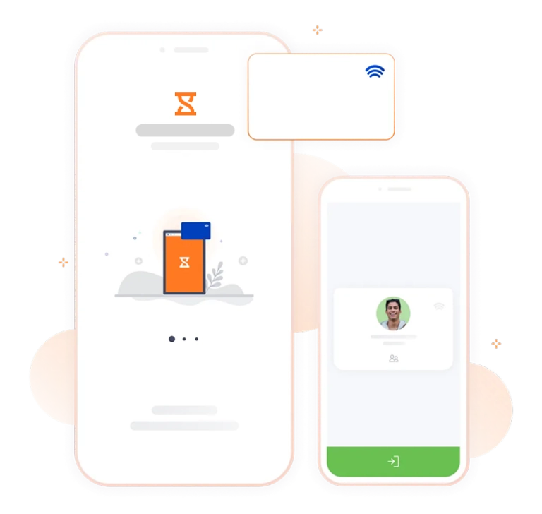 Registro de entrada com cartões NFC
