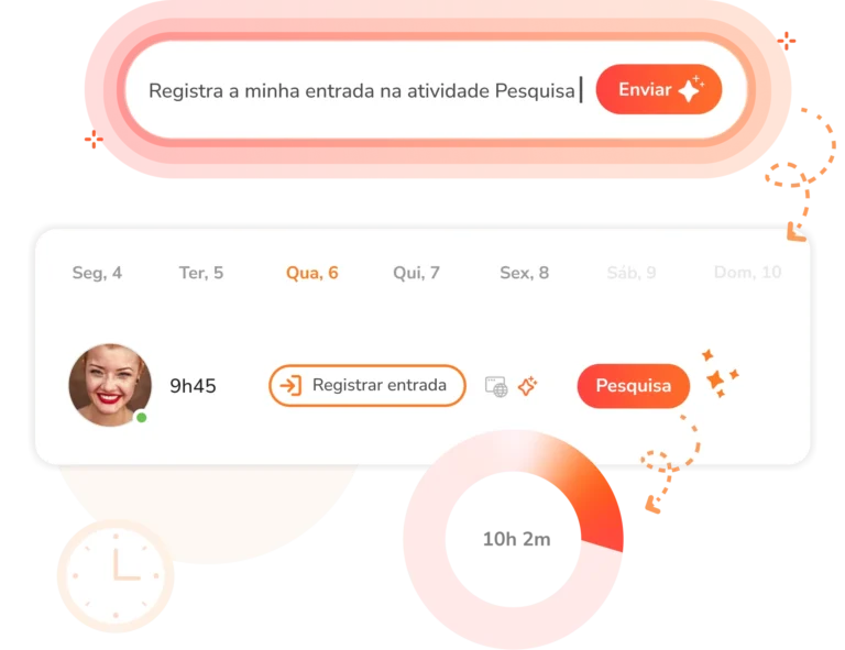 Registrando saída ao escrever um comando no assistente de IA