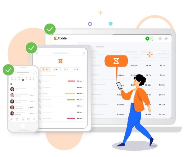 Dati di presenza in tempo reale visualizzati su più dispositivi.