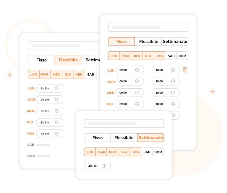 Orari di lavoro personalizzabili