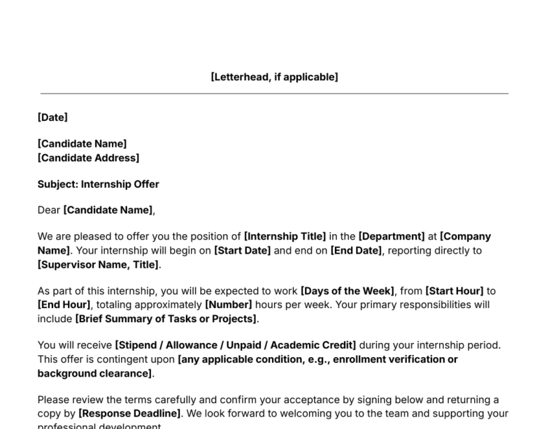 internship offer letter template thumbnail