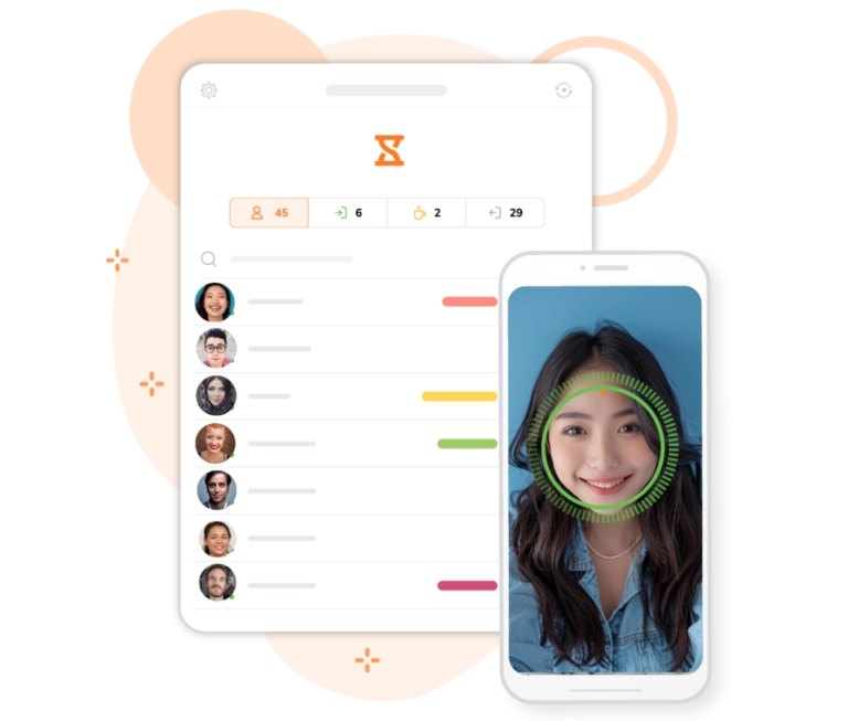 kios absensi jibble dilengkapi dengan facial recognition untuk absen yang lebih mudah