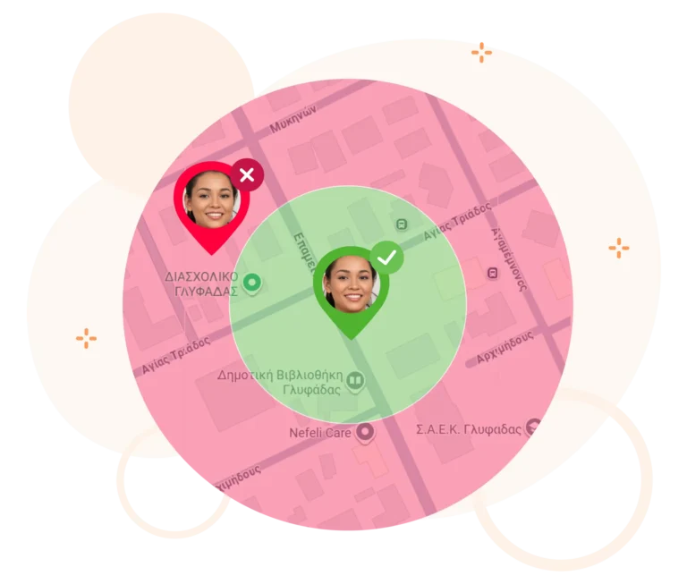 ο υπάλληλος δεν μπορεί να δηλώσει προσέλευση στην εργασία εκτός των γεωγραφικών περιορισμών