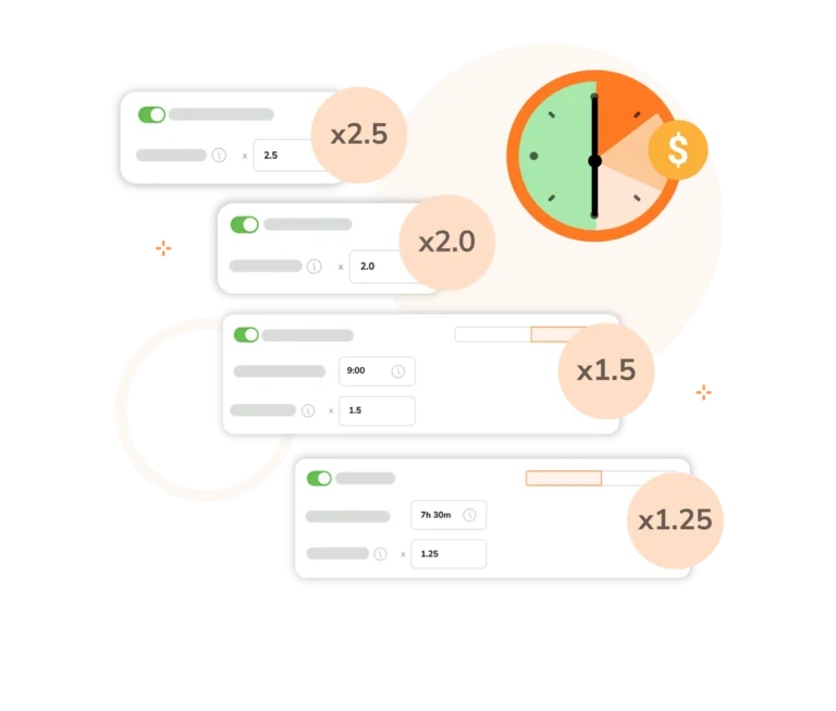 Rastreando horas extras do uso de espaço e definindo taxas de horas extras com o Jibble