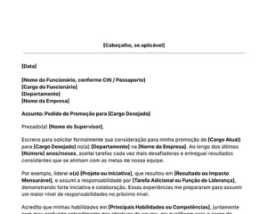 ícone do modelo de carta de pedido de promoção