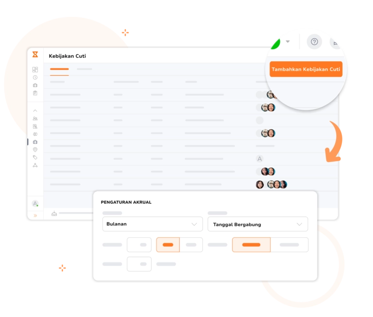 cuti akrual dalam aplikasi waktu dan kehadiran jibble