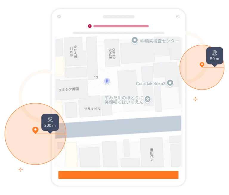 ジオフェンスを用いた位置情報による出退勤管理