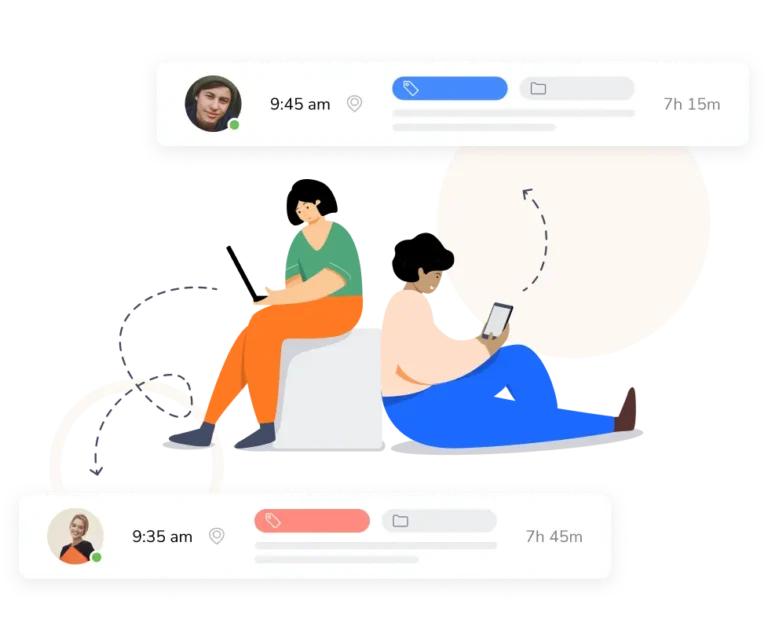 Uczennice korzystające z aplikacji do sprawdzania obecności w klasie.