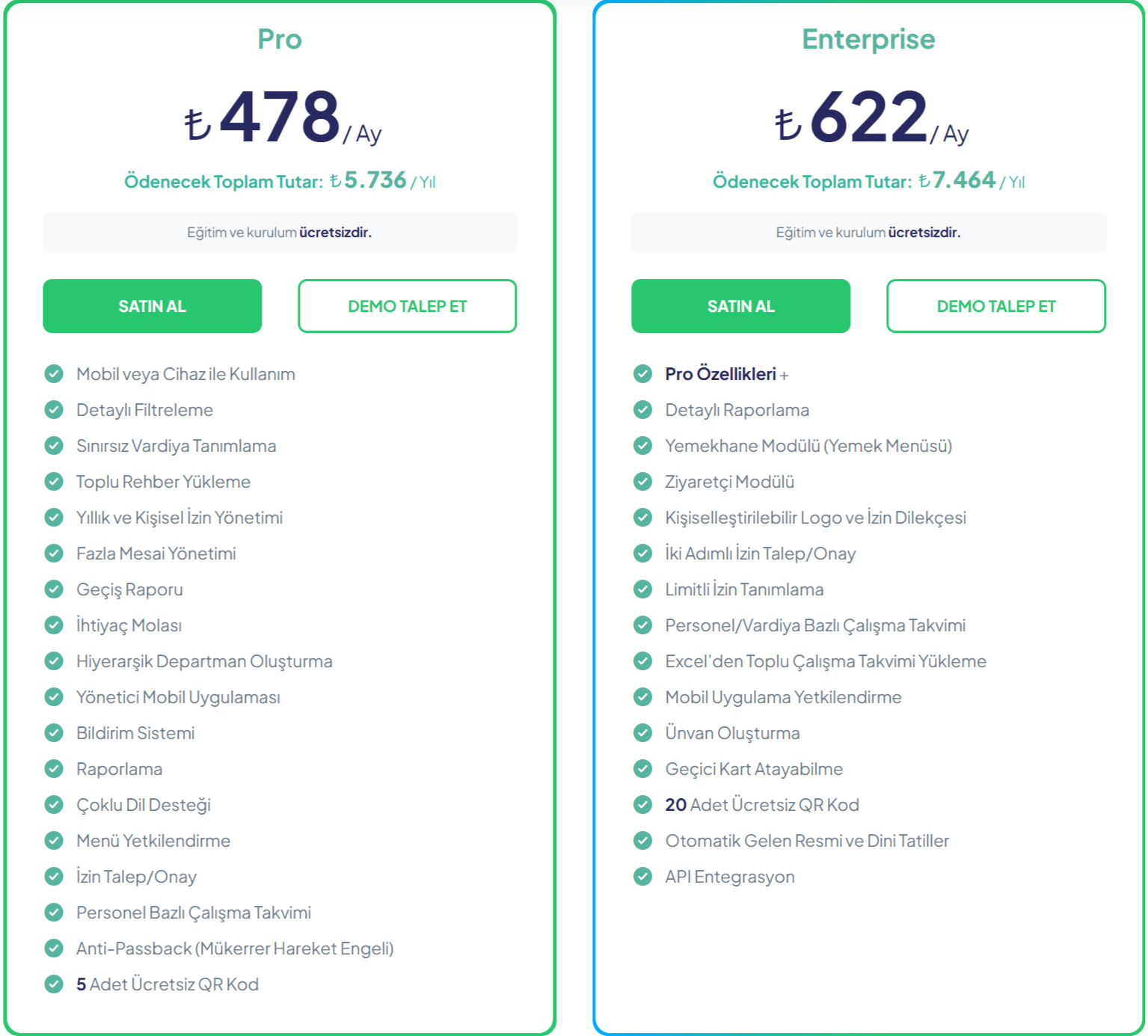 Paydoss ucretlendirme - turkish