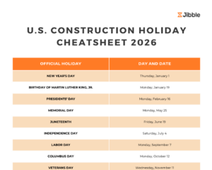 US Construction Holidays Cheatsheet 2026 thumbnail