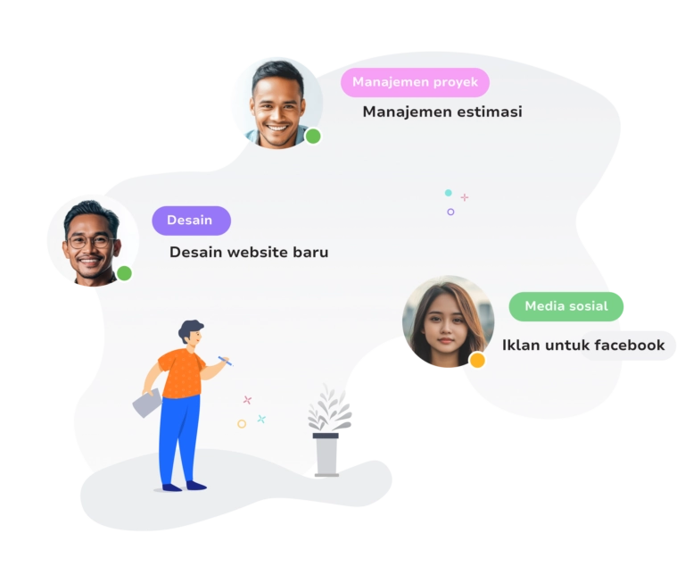 ilustrasi manajemen proyek dengan aplikasi time tracking jibble
