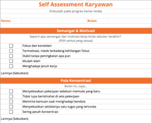 Contoh self assessment karyawan