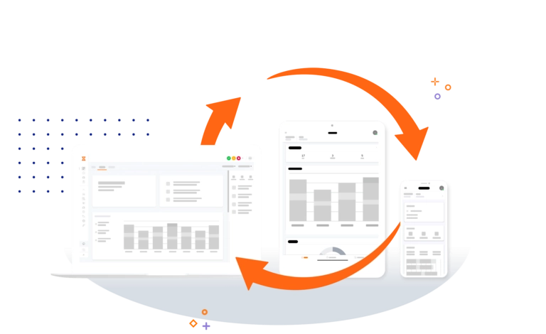 lacak waktu dari tiga perangkat berbeda