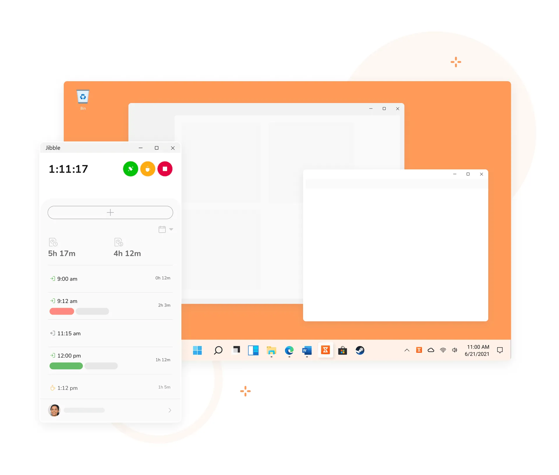 Aplikácie na sledovanie času Sledujte čas jednoducho z ľubovoľného zariadenia — a to navždy zadarmo pre neobmedzený počet používateľov.