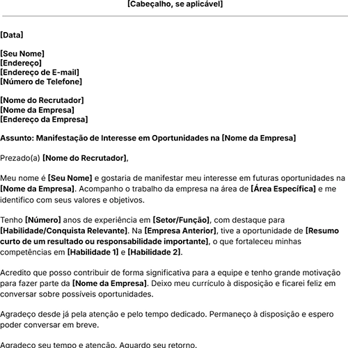 ícone do modelo de carta de motivação