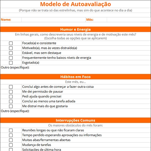 ícone do modelo de autoavaliação