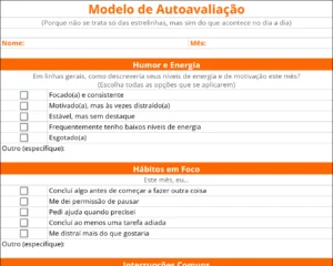 O ícone do modelo de autoavaliação profissional