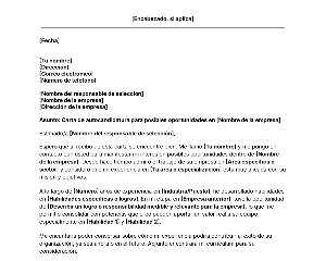 portada Plantilla de carta de autocandidatura