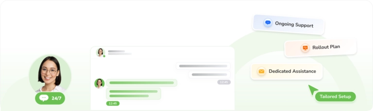 Illustration of customer support and instant messaging