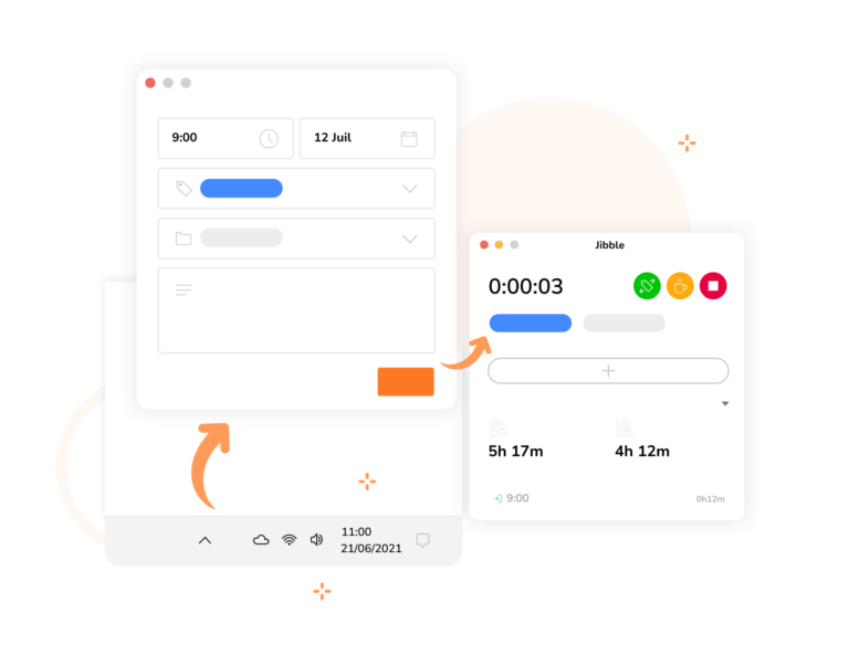 Suivi du temps directement à partir de la barre de menu de Windows