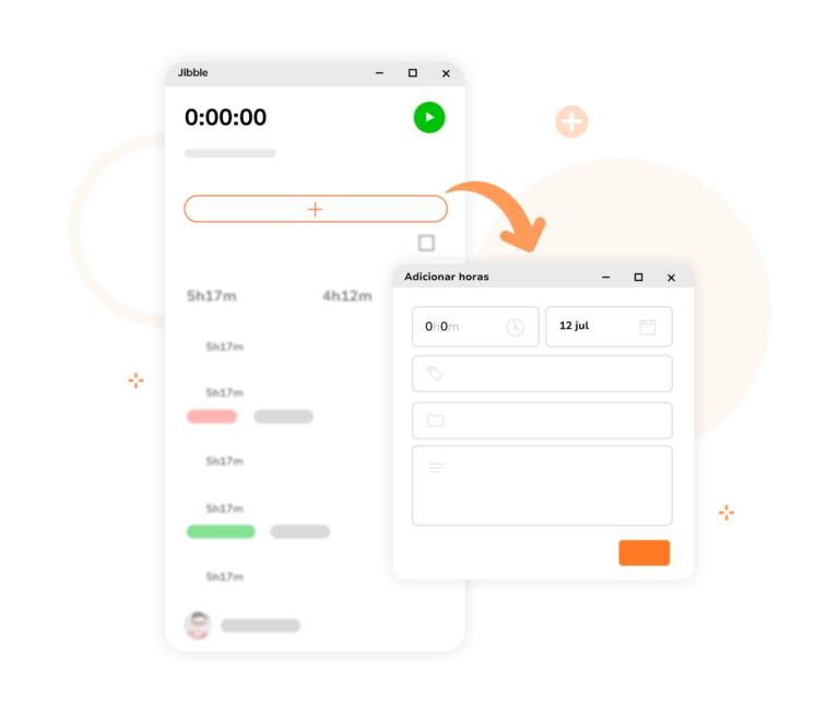 Registros manuais no desktop